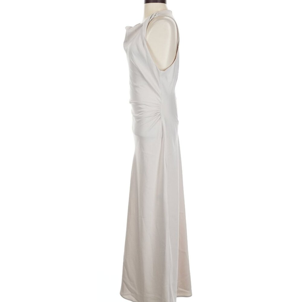 NEW Zara satin midi dress with gathering in cava, Size XS, $88 - Picture 6 of 7